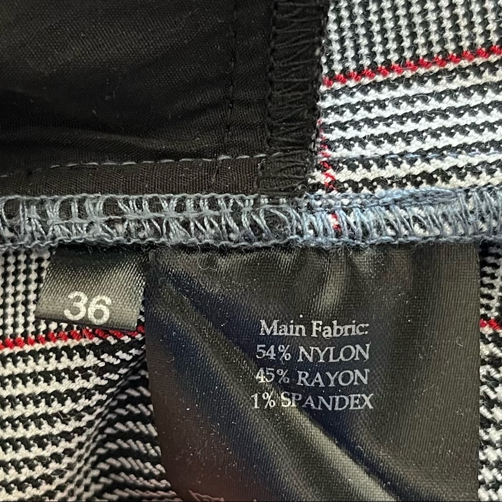 STELLA NOVA WOMENS NAVY PLAID WIDE LEG PANTS SIZE 36 or SMALL CONTEMPORARY - Picture 4 of 11